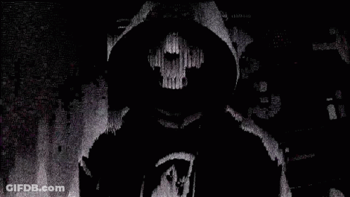 A Person In A Hooded Sweatshirt With A Grim Reaper On It GIF