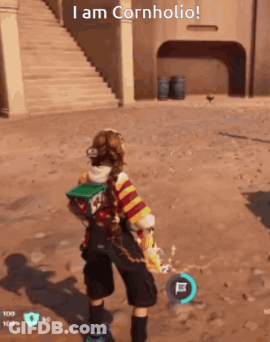 A Person In A Video Game With The Words I Am Cornholio GIF