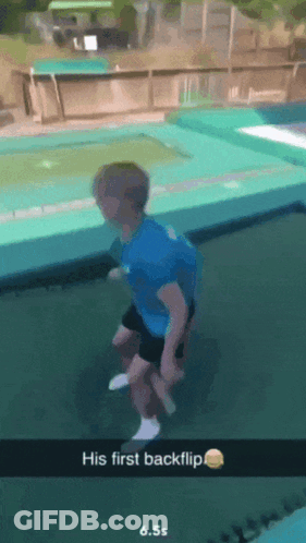A Person Is Doing A Backflip On A Trampoline And The Time Is 6.5S GIF