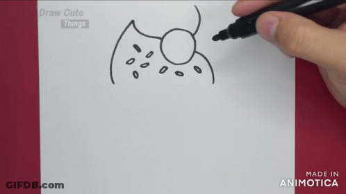 A Person Is Drawing A Drawing With A Marker On A Piece Of Paper GIF
