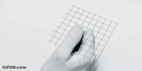 A Person Is Drawing A Square On A Piece Of Paper With A Pencil . GIF