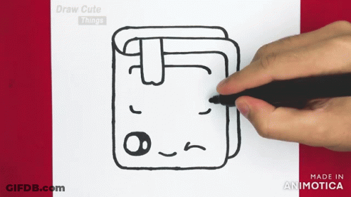 A Person Is Drawing A Towel With A Face On It GIF