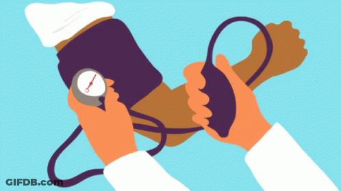 A Person Is Getting Their Blood Pressure Checked By A Nurse GIF