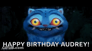 A Person Is Giving Another Person A Credit Card With The Words Touch Grass Happy Birthday Audrey Written On It . GIF