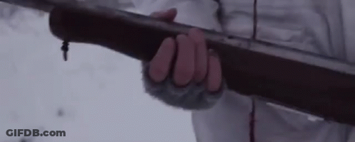 A Person Is Holding A Bow And Arrow In Their Hand . GIF