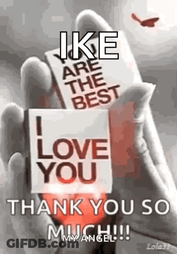 A Person Is Holding A Card That Says `` I Love You '' And Says `` Thank You So Much '' . GIF