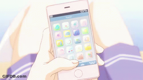 A Person Is Holding A Cell Phone With A Clock On It GIF