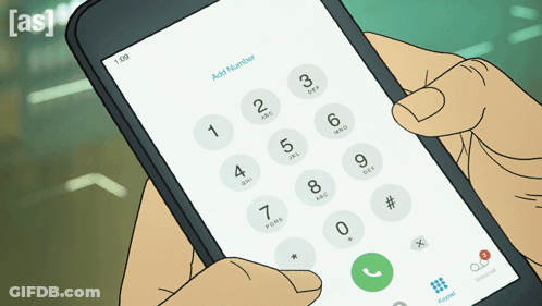 A Person Is Holding A Cell Phone With The Add Number Button On The Screen GIF