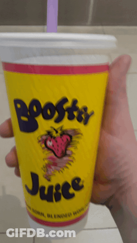 Person Holding Boost Juice Cup GIF
