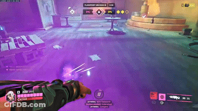 A Person Is Holding A Gun In A Video Game And The Number 10 Is On The Screen GIF