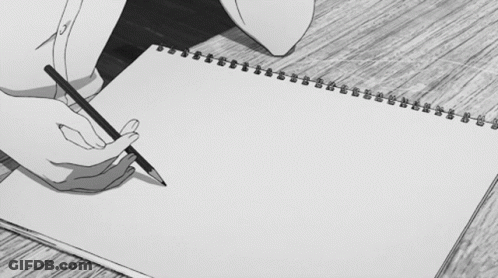 A Person Is Holding A Pencil Over A Piece Of Paper GIF