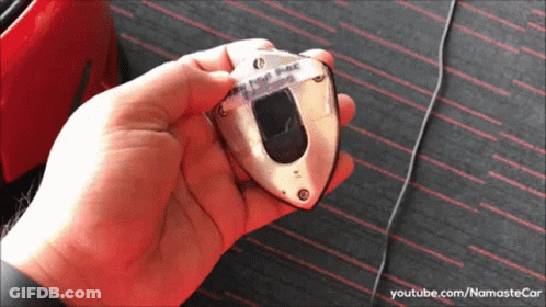 A Person Is Holding A Piece Of Metal In Their Hand With Youtube.com/namastecar In The Lower Right Corner GIF