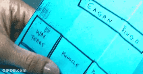 A Person Is Holding A Piece Of Paper That Says Wax Tears . GIF