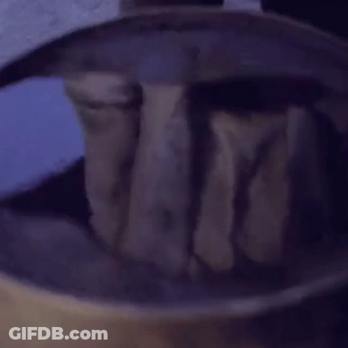 A Person Is Holding A Piece Of Wood In A Bucket Of Water . GIF