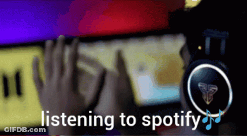 A Person Is Listening To Spotify While Playing A Video Game GIF