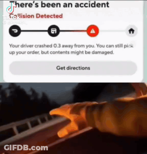 A Person Is Pointing To A Screen That Says There 'S Been An Accident . GIF