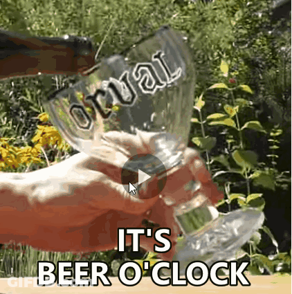 Pouring Beer Into Portugal Glass GIF