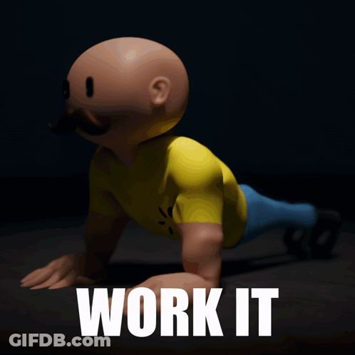 Person Pressing Work It Button GIF