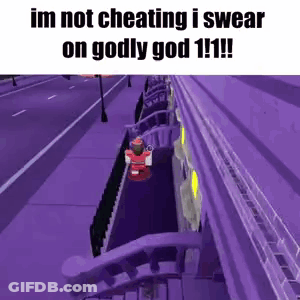 A Person Is Riding A Roller Coaster In A Video Game And They Are Not Cheating On Godly God ! GIF