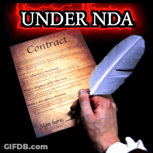 A Person Is Signing A Contract Under Nda GIF