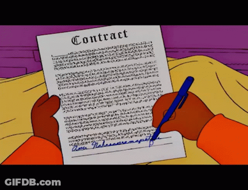 A Person Is Signing A Contract With A Pen GIF