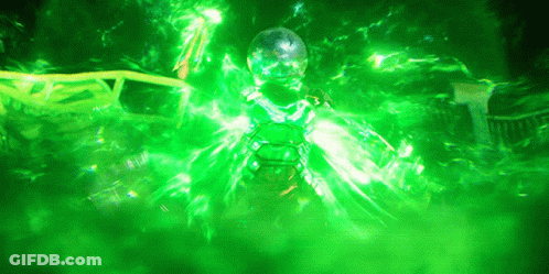 A Person Is Surrounded By A Green Light GIF