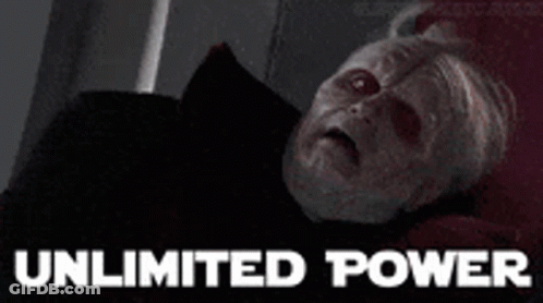 A Person Is Typing On A Keyboard With The Words Unlimited Power Behind Them GIF