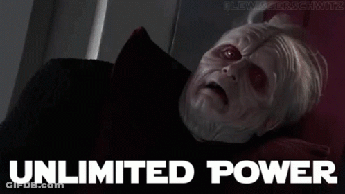 A Person Is Typing On A Keyboard With The Words Unlimited Power Behind Them GIF