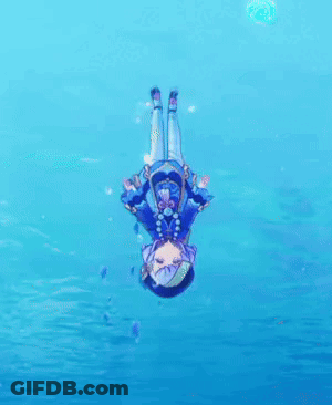 A Person Is Upside Down In The Ocean GIF