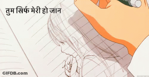 A Person Is Writing On A Piece Of Paper With A Pen In Their Hand GIF