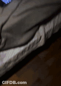 A Person Laying On A Bed With A Blanket On GIF