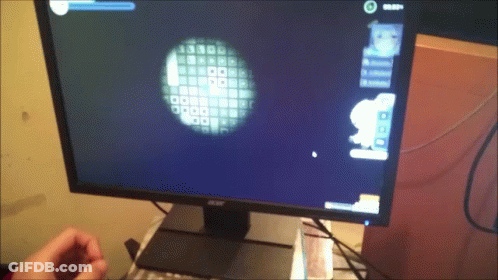 A Person Playing A Video Game On An Acer Computer Monitor GIF