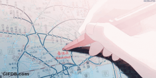 A Person Pointing At A Map That Says Scarletes On It GIF