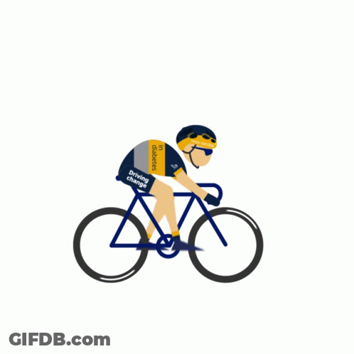 A Person Riding A Bike With A Shirt That Says Driving Change On It GIF