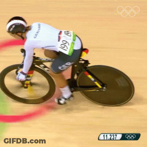 A Person Riding A Bike With The Number 199 On Their Waist GIF