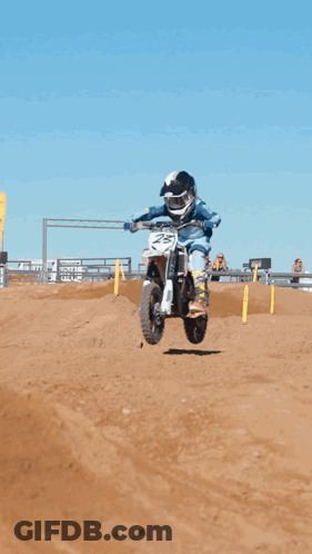 A Person Riding A Dirt Bike With The Number 25 GIF