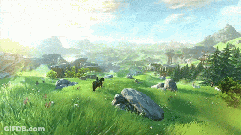 A Person Riding A Horse In A Lush Green Field GIF