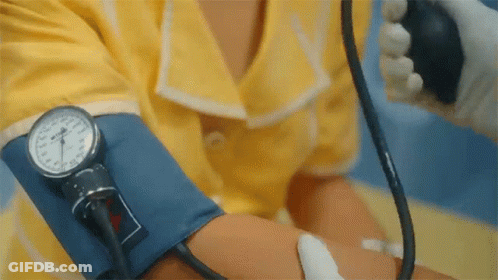 A Person 'S Blood Pressure Is Being Measured By A Sphygmomanometer GIF