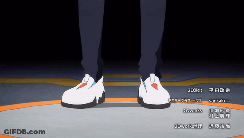 A Person 'S Feet Are Shown With 2Dworks Written Underneath Them GIF