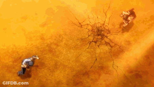 A Person 'S Foot Is Standing On A Cracked Ground GIF