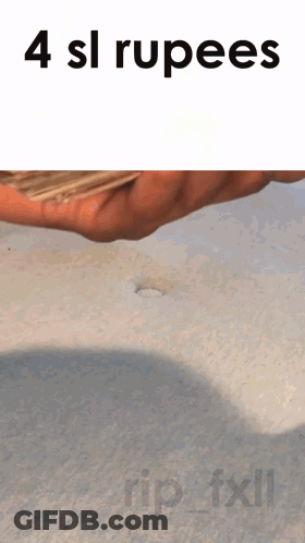 A Person 'S Hand Is Holding A Piece Of Paper With The Words 4 Sl Rupees On It GIF