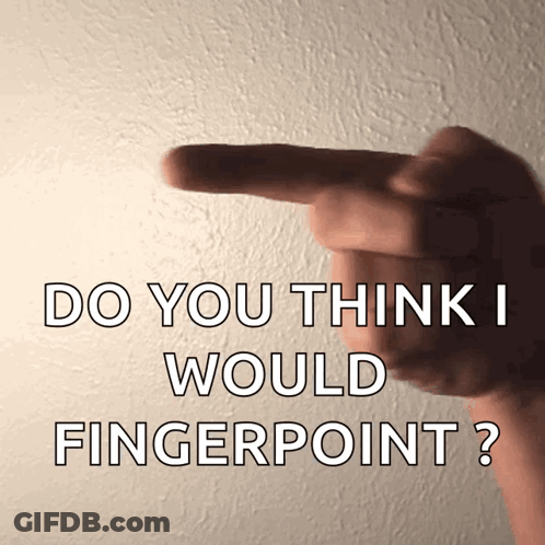 A Person 'S Hand Is Pointing At Something With The Words " Do You Think I Would Fingerprint " Above It GIF