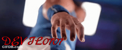 A Person 'S Hand Is Reaching Out Towards Another Person 'S Hand With Devjl0707 Written In Red On The Bottom GIF