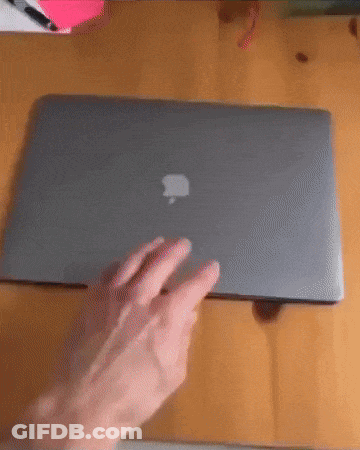 A Person 'S Hand Is Resting On An Apple Laptop GIF