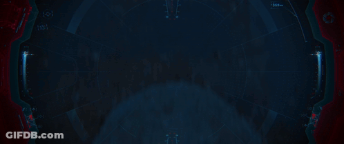 A Person 'S Hands Are Shown With A Futuristic Display That Says ' A ' On The Bottom GIF