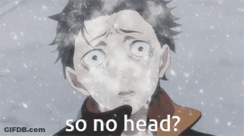 A Person Standing In The Snow With The Words So No Head On The Bottom GIF