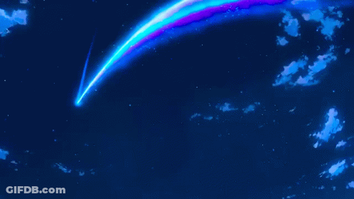 A Person Standing On A Rooftop Looking Up At The Sky GIF