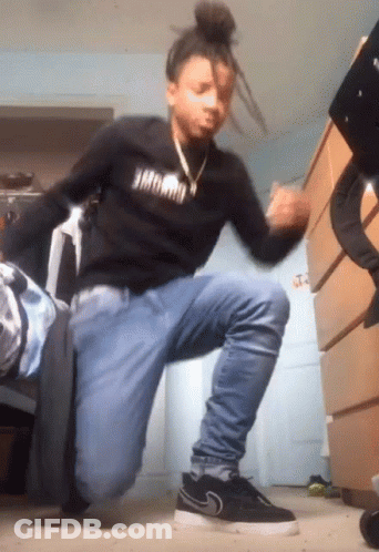 A Person Wearing A Black Shirt That Says ' Jmdmd ' On It GIF