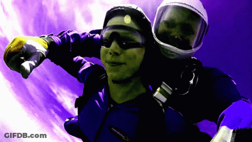 A Person Wearing A Helmet That Says ' Altitude ' On It GIF