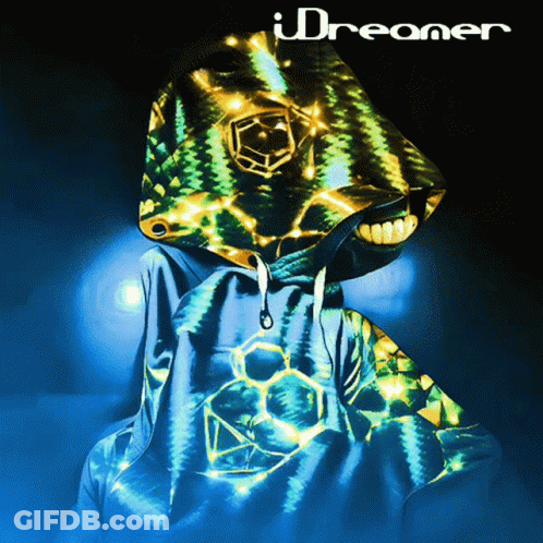 A Person Wearing A Hoodie That Says Idreamer On The Bottom GIF